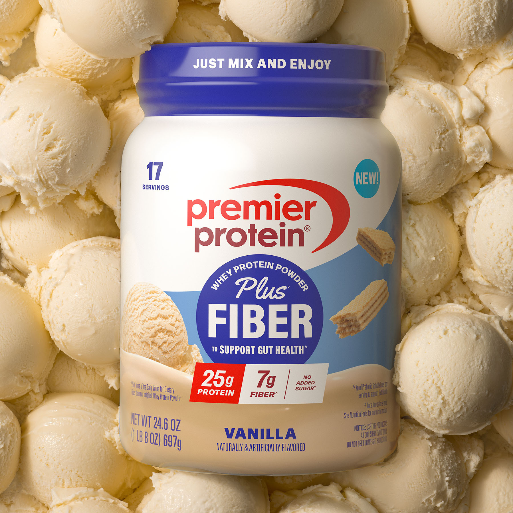 Vanilla Protein Plus° Fiber Powder