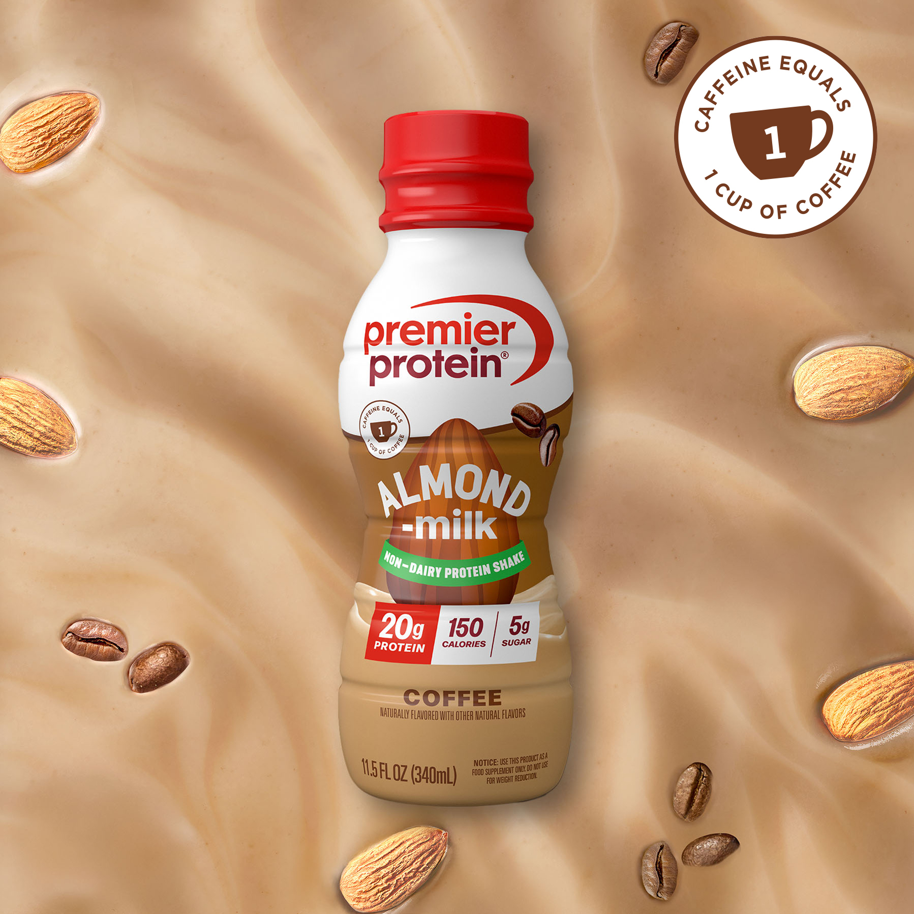 Coffee Almondmilk Non-Dairy Protein Shake